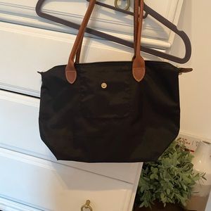 Small black long champ bag